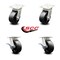 Service Caster 5 Inch Kingpinless Glass Filled Nylon Wheel Swivel Caster Set with 2 Brakes SCC SCC-KP30S520-GFNR-2-SLB-2 - alternate 7